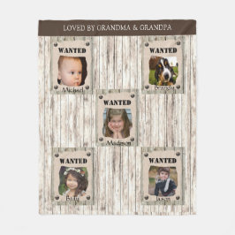 Rolig eftersökt affisch Mamma & Pappa Foto  Fleecefilt