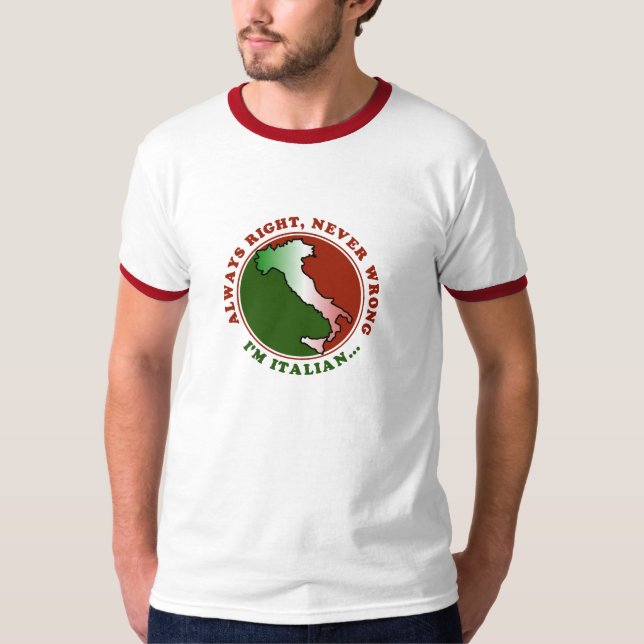 Rolig Egensinnig Italiensk Herr T-Shirt (Framsida)