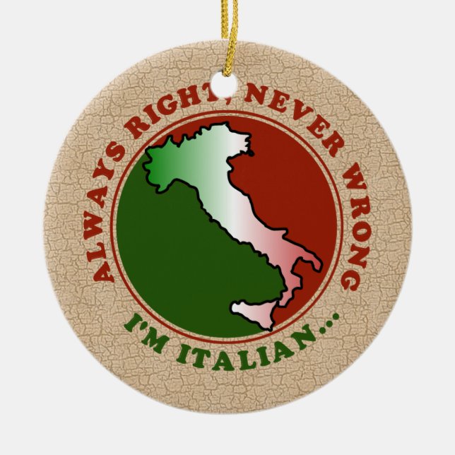 Rolig Egensinnig Italiensk Prydnad Julgransprydnad Keramik (Framsidan)