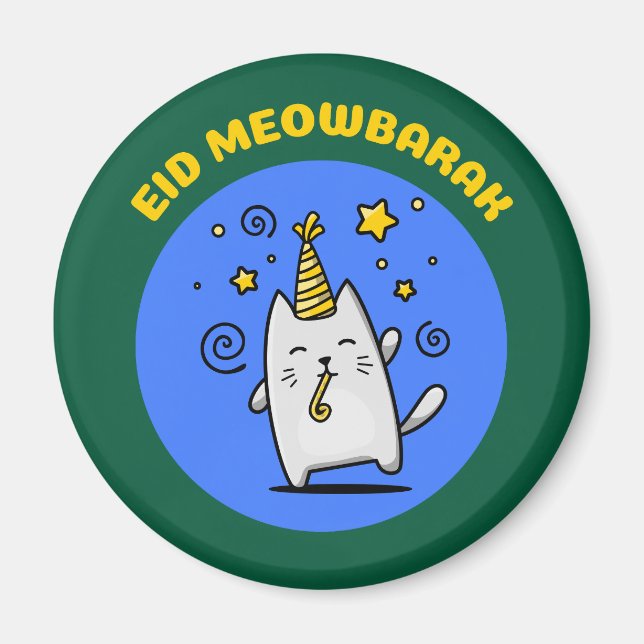 Rolig Eid Katt Magnet (Framsidan)