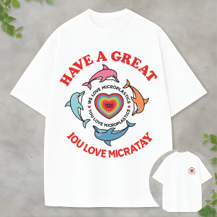 Rolig Ekologisk Medvetenhet Vi älskar Mikroplaster T Shirt