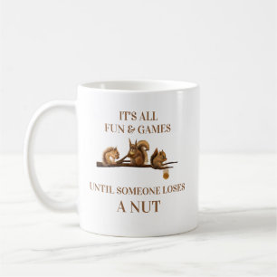 Rolig Ekorre Allt Kul & Tjej Och Spel Tills Kaffemugg