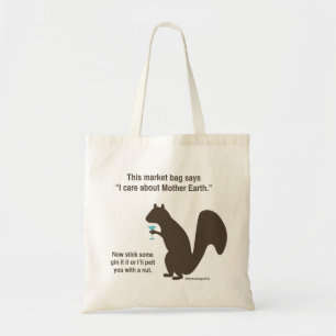 Rolig ekorreshopping bag tygkasse