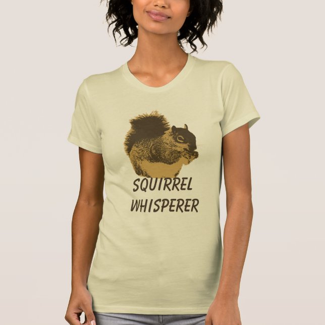 Rolig ekorreWhispererT-tröja Tee Shirt (Framsida)