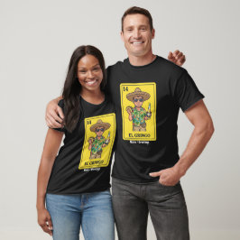 Rolig El Gringo Mexikansk Loteria Parodi Turist T Shirt