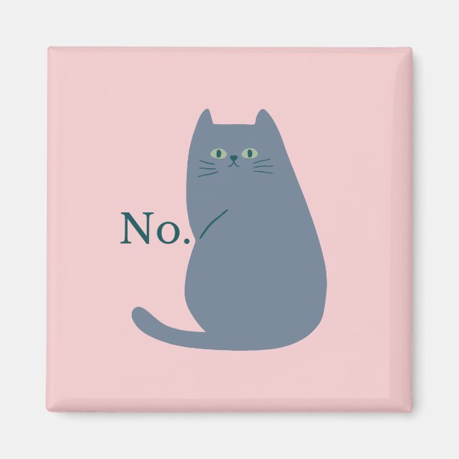 Rolig elak katt magnet (Framsidan)