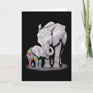 Rolig Elefant Autism Acceptans Autism Mamma Barn P Kort