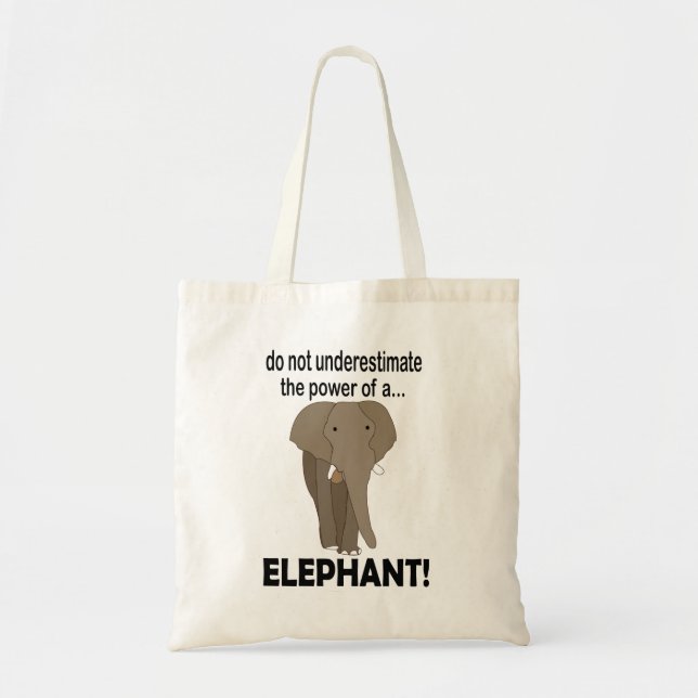 Rolig Elefant Djur Vilda Djur Tygkasse (Framsidan)