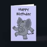 Rolig elefant för dans CY Kort<br><div class="desc">Den uppsluppna gulliga danselefantdesignen är unik och roligt och en underbar gåvaidé. Han är lycklig och tycka om liv. Kan också tillfoga beställnings- text, när beställa. Han är fullt av personlighet.</div>