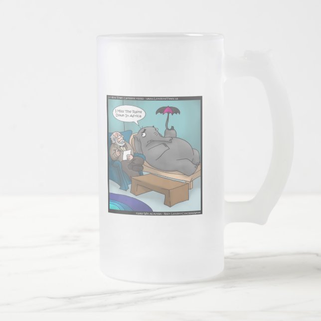 Rolig Elefant i Terapi Frostat Ölglas (Höger)