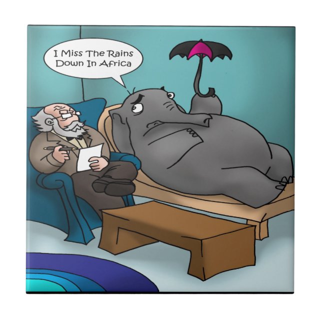 Rolig Elefant I Terapi Kakelplatta (Framsidan)