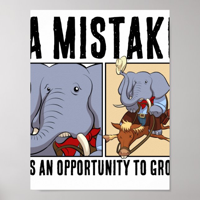 Rolig Elefant Möjlighet Att Växa Motiverande Poster (Framsidan)