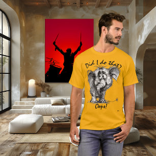 Rolig Elefant – Redigerbar Citat Söt Oops Tecknad T Shirt