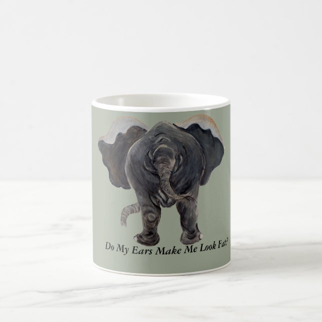 Rolig elefantkaffeMug. Kaffemugg (Center)