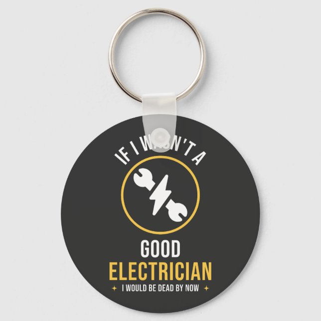 Rolig elektriker-citat  nyckelring (Framsida)