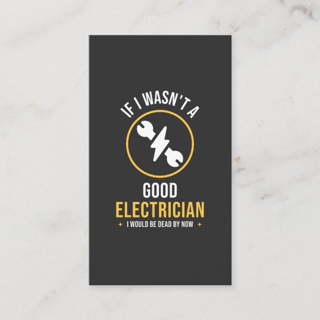 Rolig elektriker-citat  visitkort (Framsida)