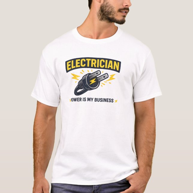 Rolig elektriker driven av sysselsättning T-shirt (Framsida)