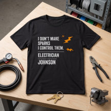 Rolig elektriker Jag skapar inte gnistor jag kontr