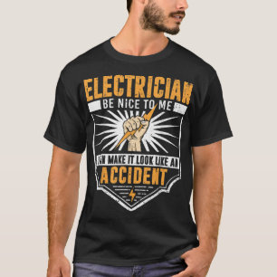 Rolig elektriker konst män Elektroingenjör Humo T Shirt