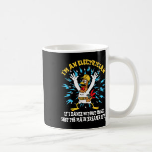 Rolig elektriker meme dans utan musik Lineman Kaffemugg