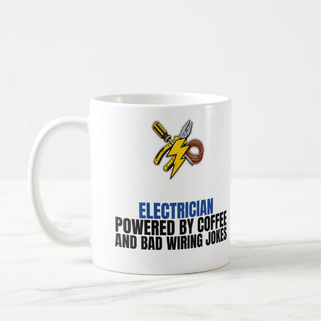 Rolig elektriker mugg Driven av kaffe (Vänster)