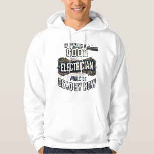 Rolig elektriker Vintage gravyr Citat Design Hoodie