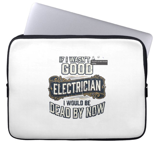 Rolig elektriker Vintage gravyr Citat Design Laptop Fodral (Framsidan)