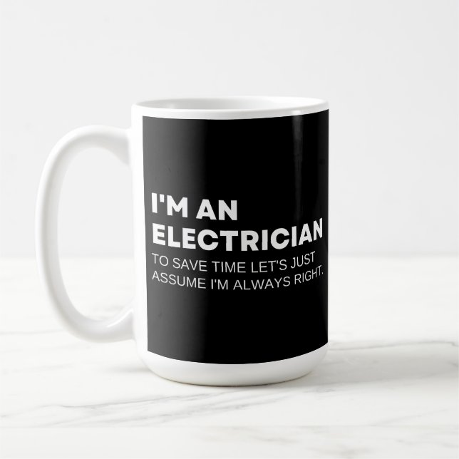 Rolig elinstallatör-sats kaffemugg (Vänster)