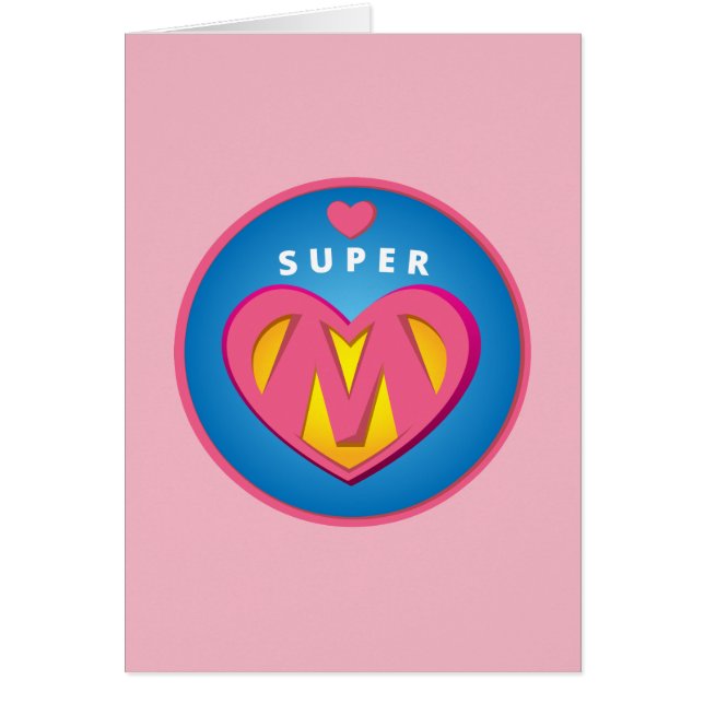 Rolig emblem för SuperheroSuperwomanmamma OBS Kort (Framsidan)