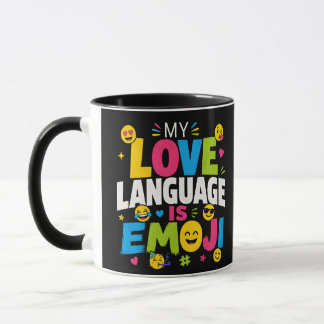 Rolig Emoji Älskare Kaffe Kopp