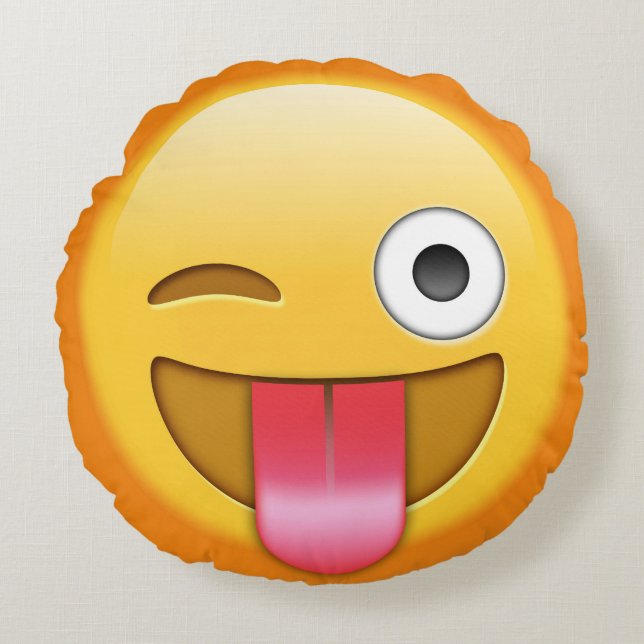 Rolig Emoji dekorativ kudde (Framsidan)