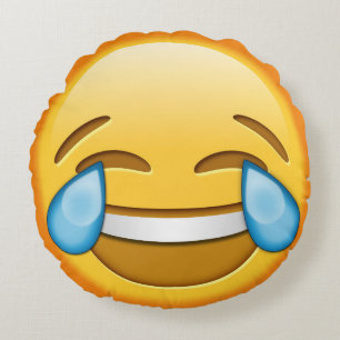 Rolig Emoji dekorativ kudde med att skratta emoji