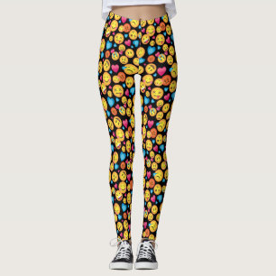 Rolig Emoji tryckdamasker Leggings