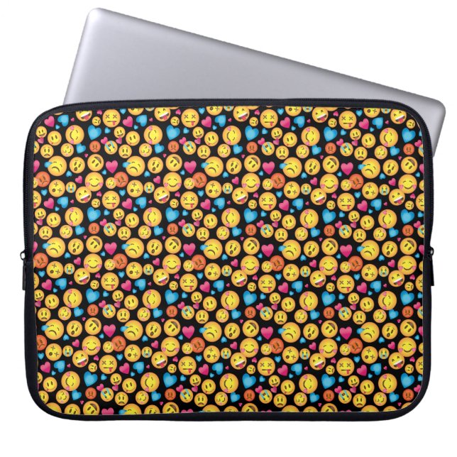 Rolig Emoji trycksleeve Laptop Sleeve (Framsidan)
