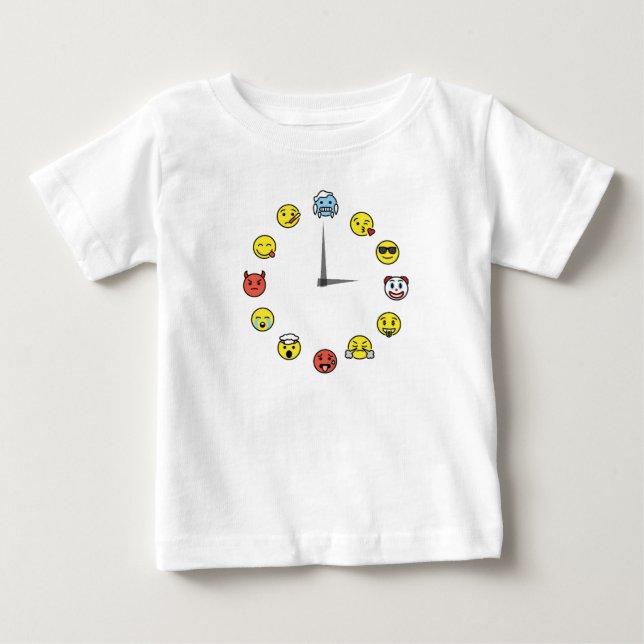 Rolig Emoji Urskiva T-Shirt (Framsida)