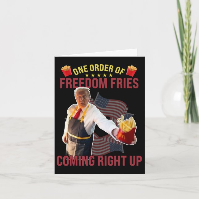 Rolig En Beställning Av Frihet Pommes Kommer Direk Kort (Framsida)