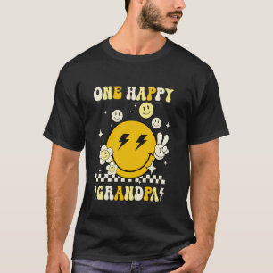 Rolig En Glad Farfar Leende Ansikte Födelsedag Fam T Shirt