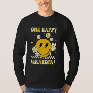 Rolig En Glad Farfar Leende Ansikte Födelsedag Fam T Shirt