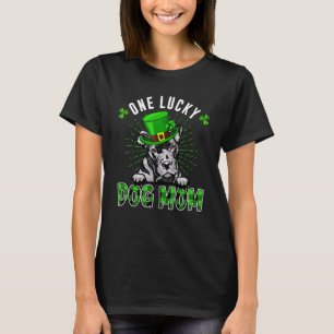 Rolig En Lucky Dog Mama Pit Bull Mamma St Patricks T Shirt