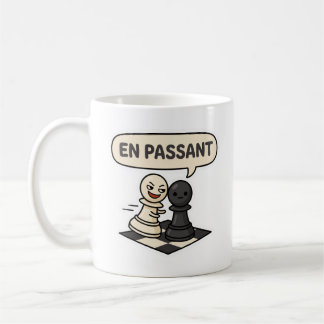 Rolig En Passant Schackspelare Kaffemugge Kaffemugg