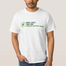 Rolig "Energisparläge" Grafisk T-Shirt