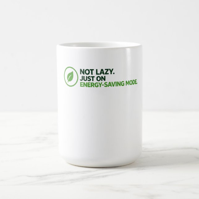Rolig "Energisparläge" Nyhet Kaffe Mugg (Center)