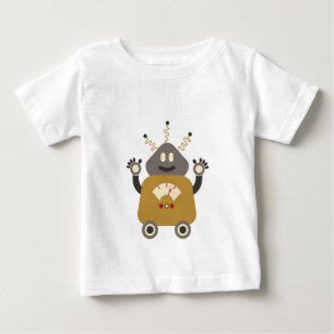 Rolig enfaldig Retro robotT-tröja Tee Shirt