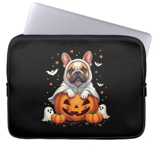 Rolig engelsk Bulldog-ghost Boo Halloween Kvinnor Laptop Fodral