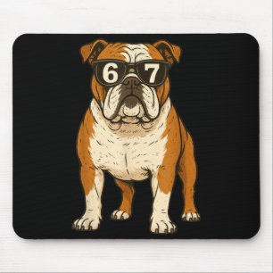 Rolig engelsk Bulldog Hund Sungles 67 Sex Sju Mem Musmatta