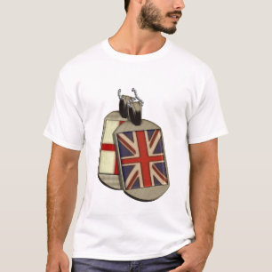 Rolig engelsk hundbrickor tee shirt