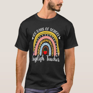 Rolig engelsklärare 100 dagars skola Leopard R T Shirt