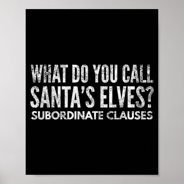 Rolig Englieacher Om Grammatik Och Jul  Poster (Framsidan)