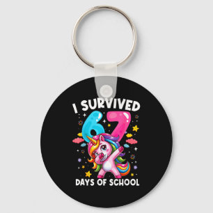 Rolig Enhörning Jag överlevde 67 dagar i skolan Me Nyckelring