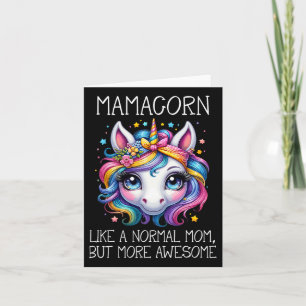 Rolig Enhörning Mamacorn Mors Dag Mamma Mormor Kort